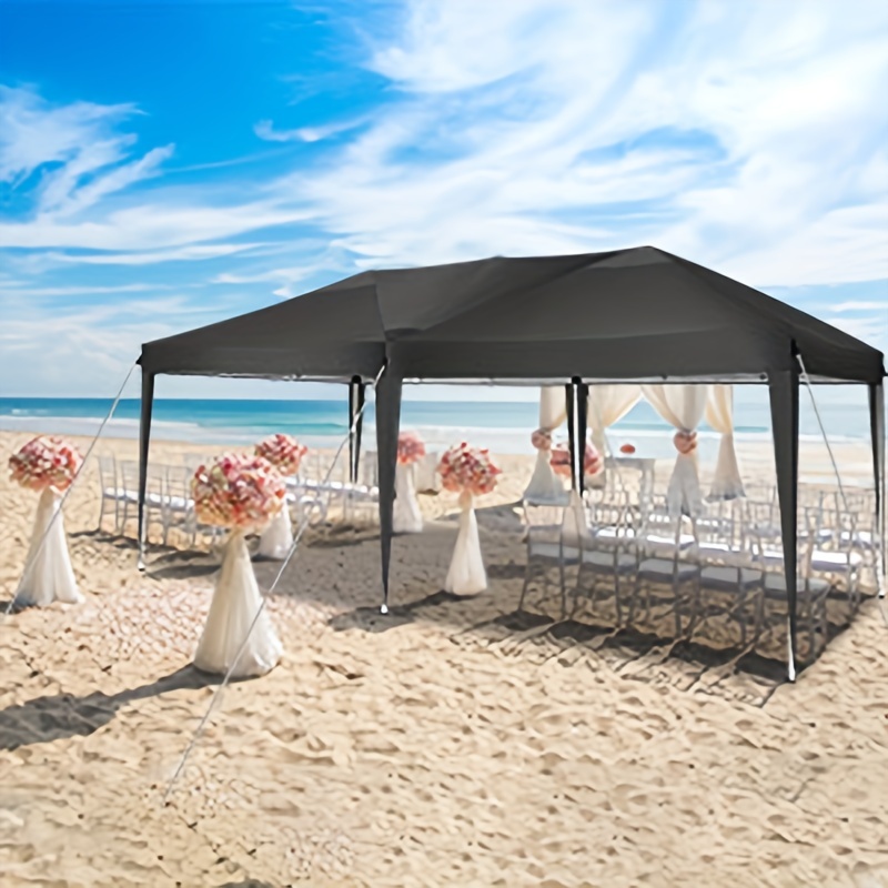 

10x20ft Pop Up Canopy With 6 Removable Sidewalls, Commercial Canopy, Waterproof And Uv50+ Gazebo With Portable Storage Bag, Adjustable Heights, Party Tents, With 4 Sandbags