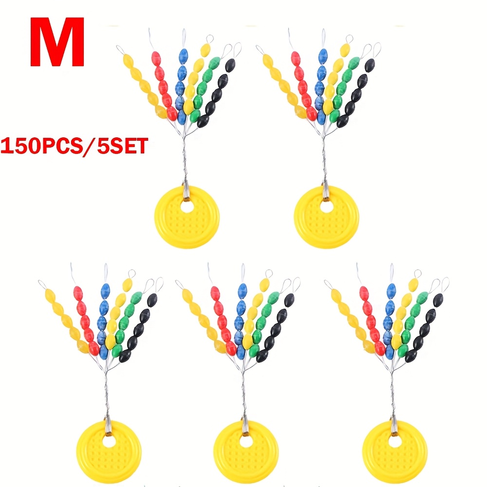 150pcs Rubber Float Stops, Space Beans Oval Stopper Connector Line Buoys, Fishing Bobber Float For Fishing Accessories