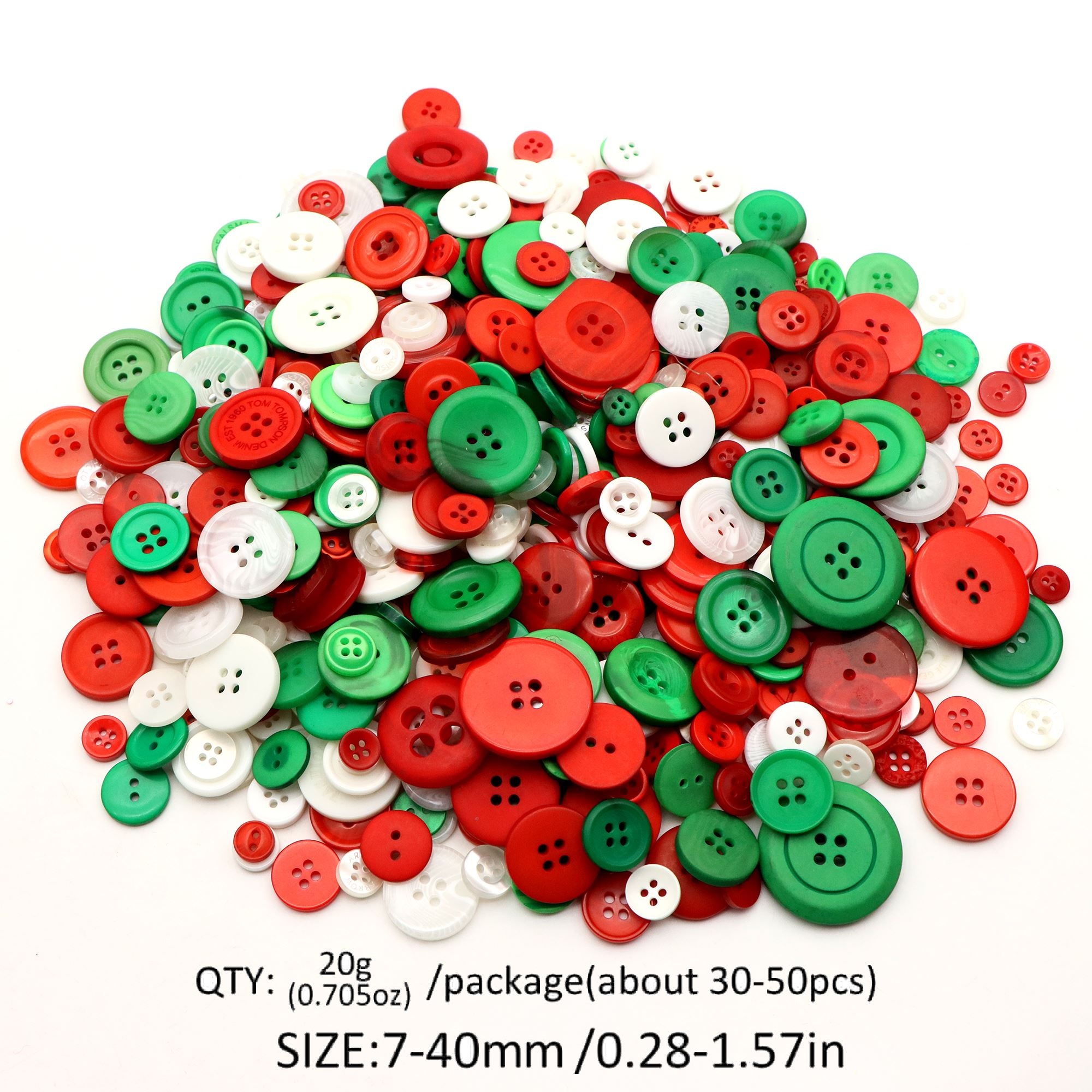 TEMU 20G in resina assortito , e verde per lavori creativi natalizi, dimensioni, accessori per cucito per e artigianato, forniture per , cucito,