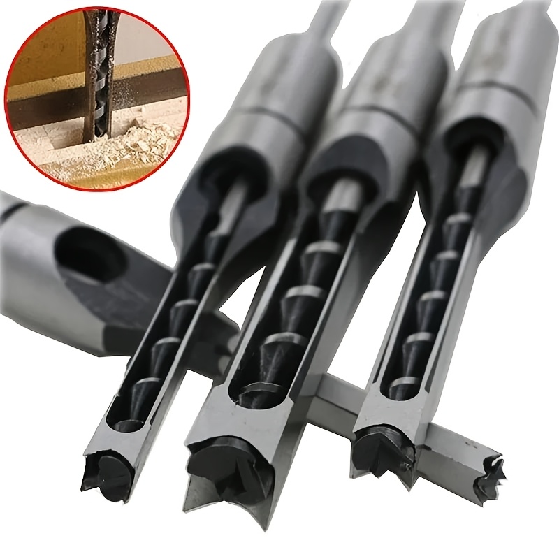 

1pc 12.5mm/0.49inch Hss Square Hole Drill Bit Auger Bit Steel Mortising Drilling Craving Woodworking Tools