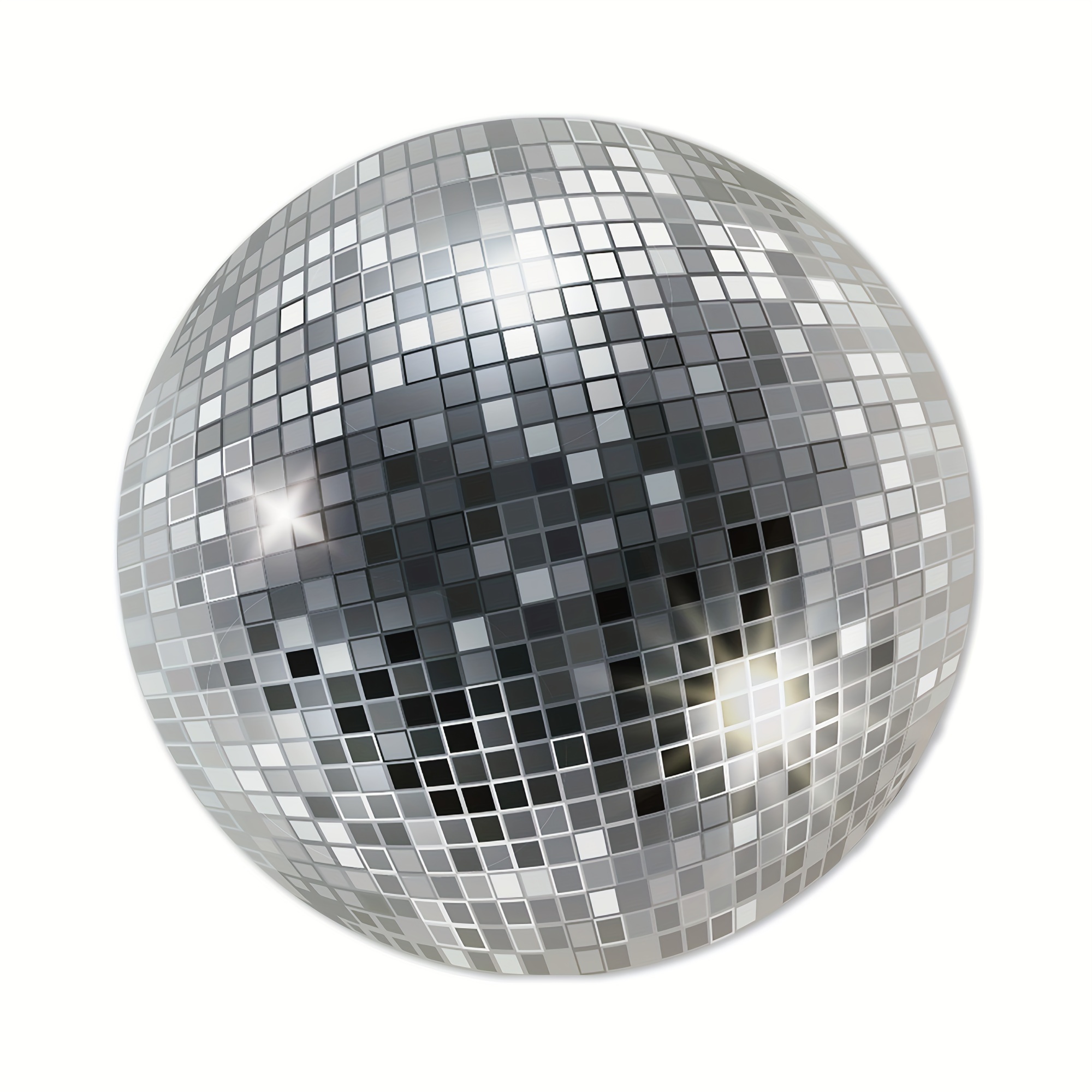 

12-pack Graphic Disco Ball Paper Placemats, Round Decorative Disposable Table Mats For Dinner Settings, 70s 80s Themed Party Supplies, Machine Made