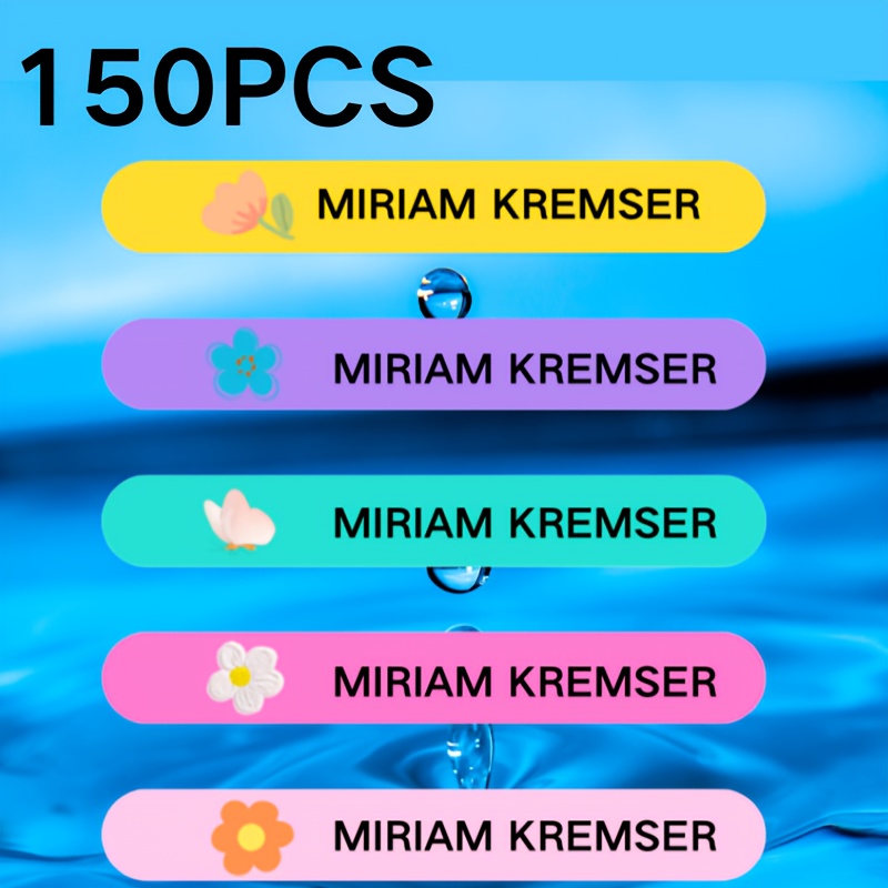 TEMU Pegatinas personalizadas con de flores a color, hechas de papel sintético PP resistente al desgarro, autoadhesivas y duraderas. Perfectas para