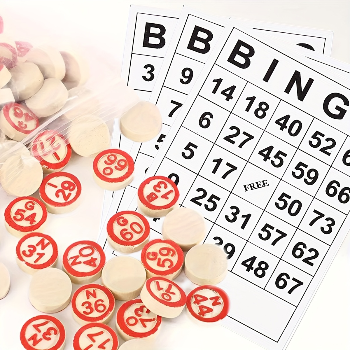 

Set With 75 Wooden Tokens And 30 Cards - Interactive Tabletop Game Suitable For 14 And Up, Made From .