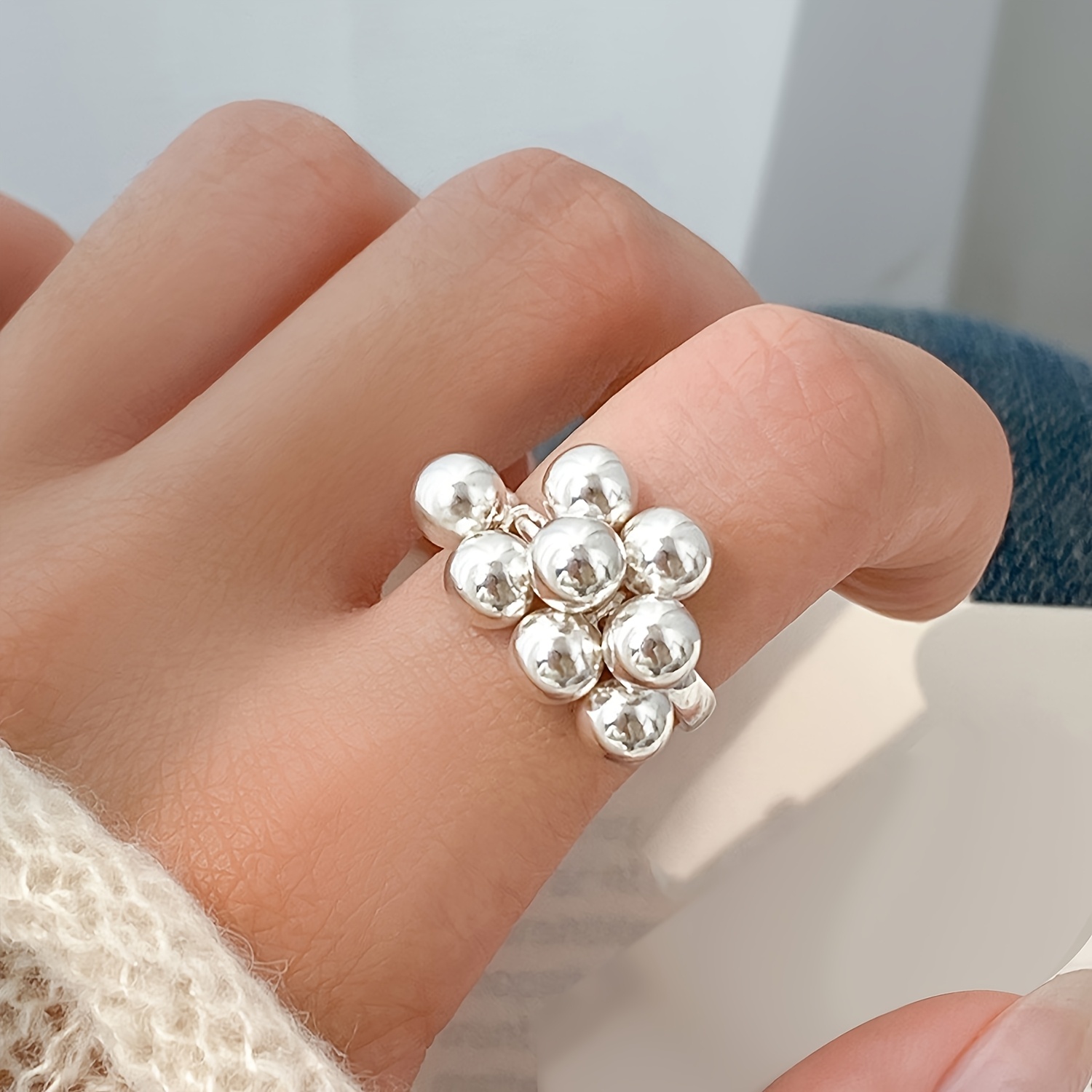 925 Hypoallergenic Fashion Retro Watch-Shaped Open Ring