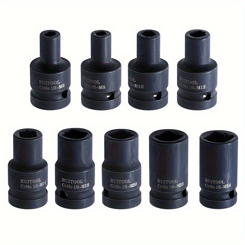 TEMU Ruitool Tap Socket Set For M6-m24 Alloy Steel : 1/2