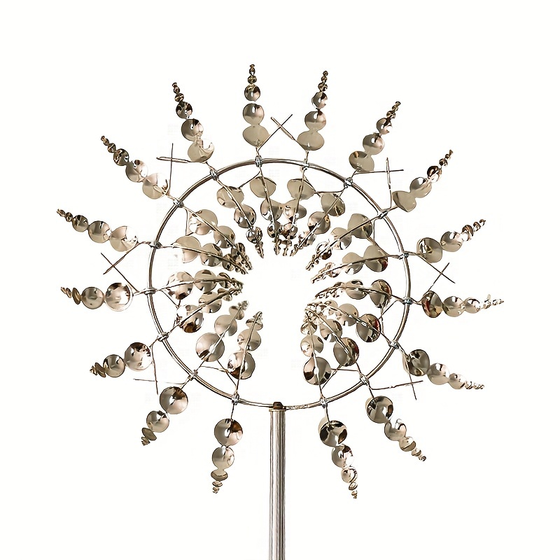 Image of 1 And Magical Metal Windmill 3d Wind Kinetic Sculpture Wind Metal Outdoor Patio Decoration Metal Wind Spinners Suitable For Outdoor Garden
