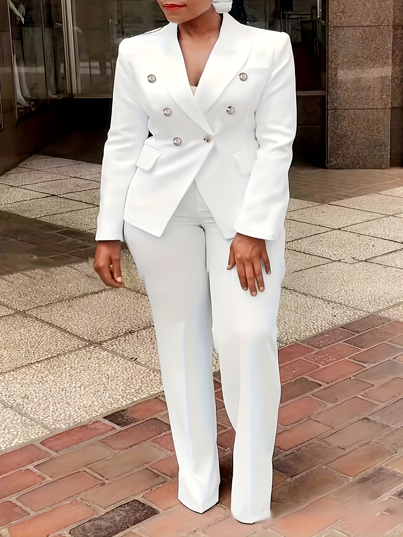 Formal Pant Ladies Cream Trouser Suit For A Wedding Black Suit Clothes  Women Business Pants Suits White Pants Suit For Women Sold On Temu United