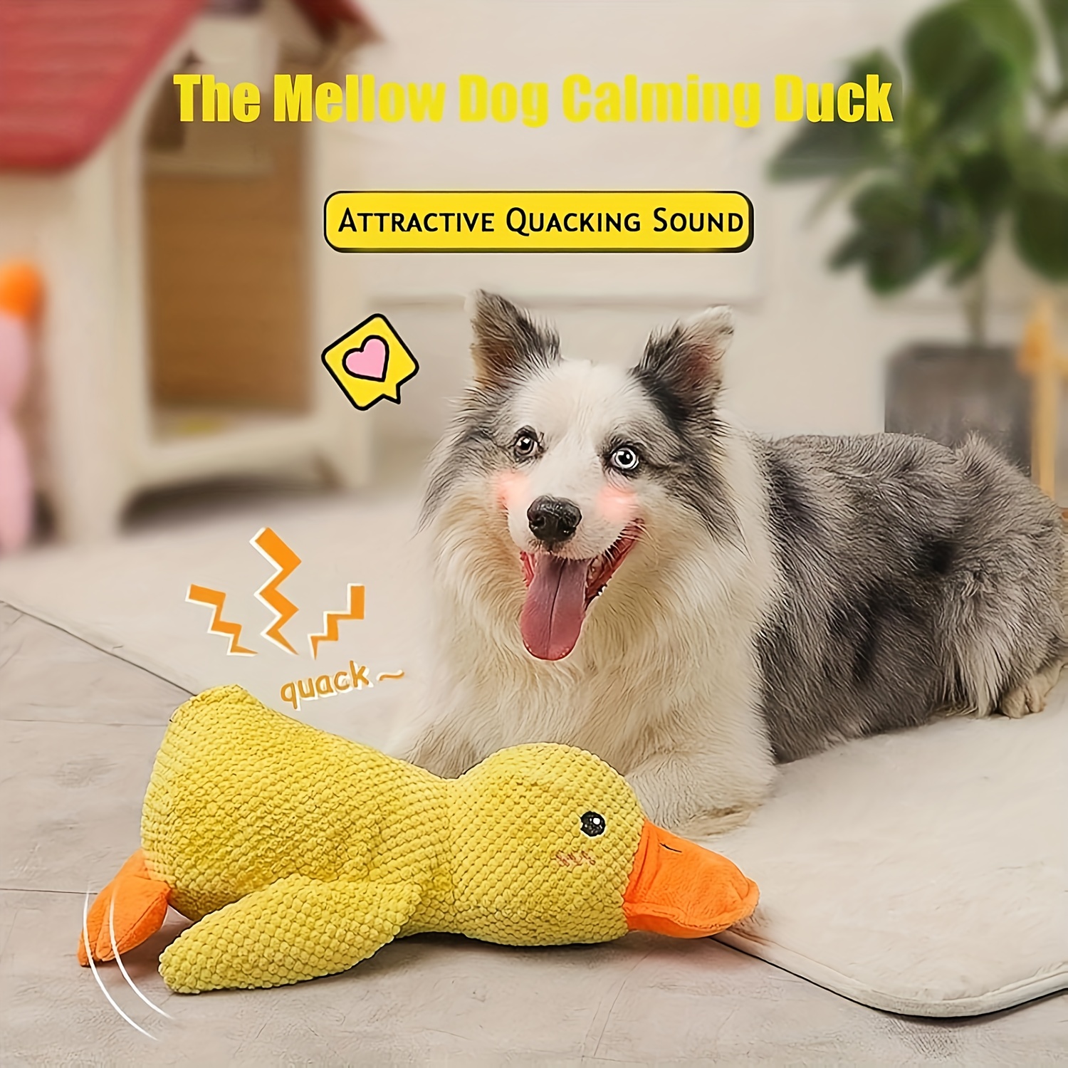 Squeaky Duck Dog Toy for Chewing and Self-Entertainment