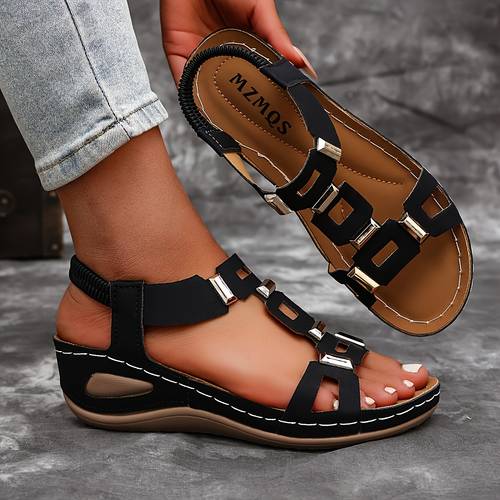 fashionable womens thick soled open toe sandals breathable platform heel with ankle straps slip elegant and comfortable ideal for beach and casual wear women shoes