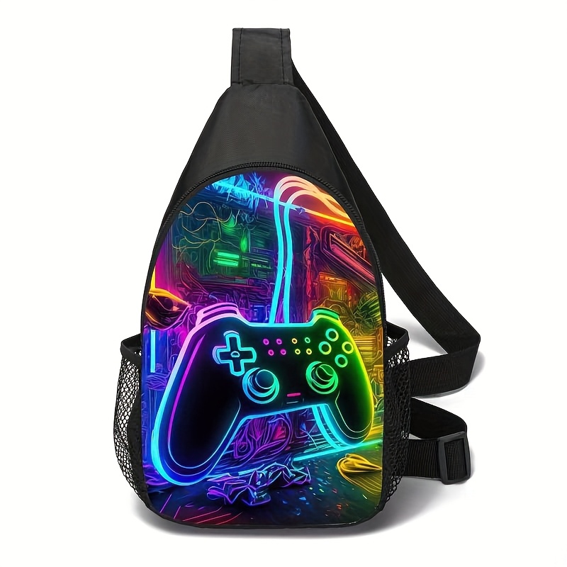 E-shop Modische bedruckte Brusttasche, Sportliche Umhängetasche für Herren, -Schulterrucksack