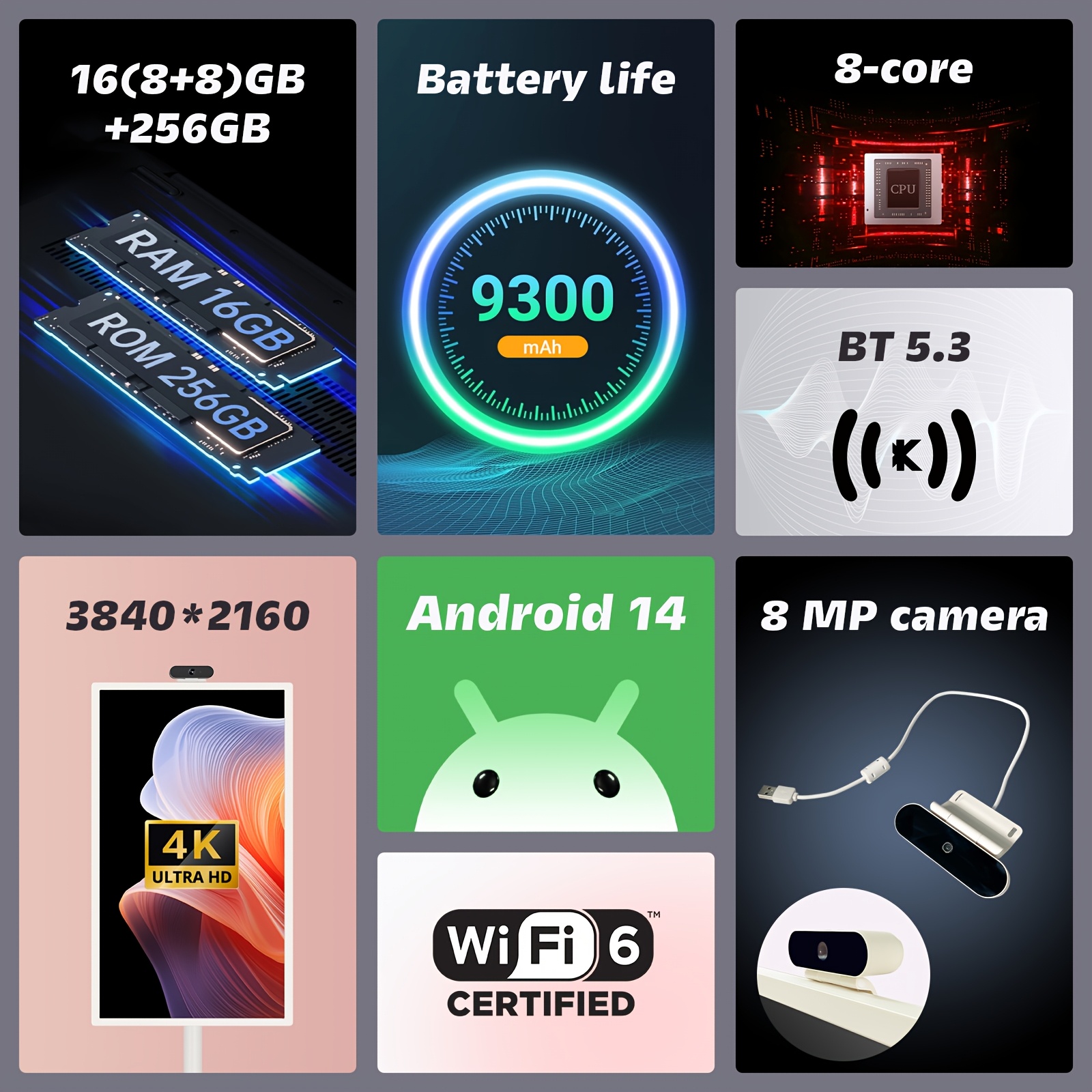 32   tablet touchscreen monitor portable smart   stand 8 8 gb   256gb rom tablet pad Product details 2