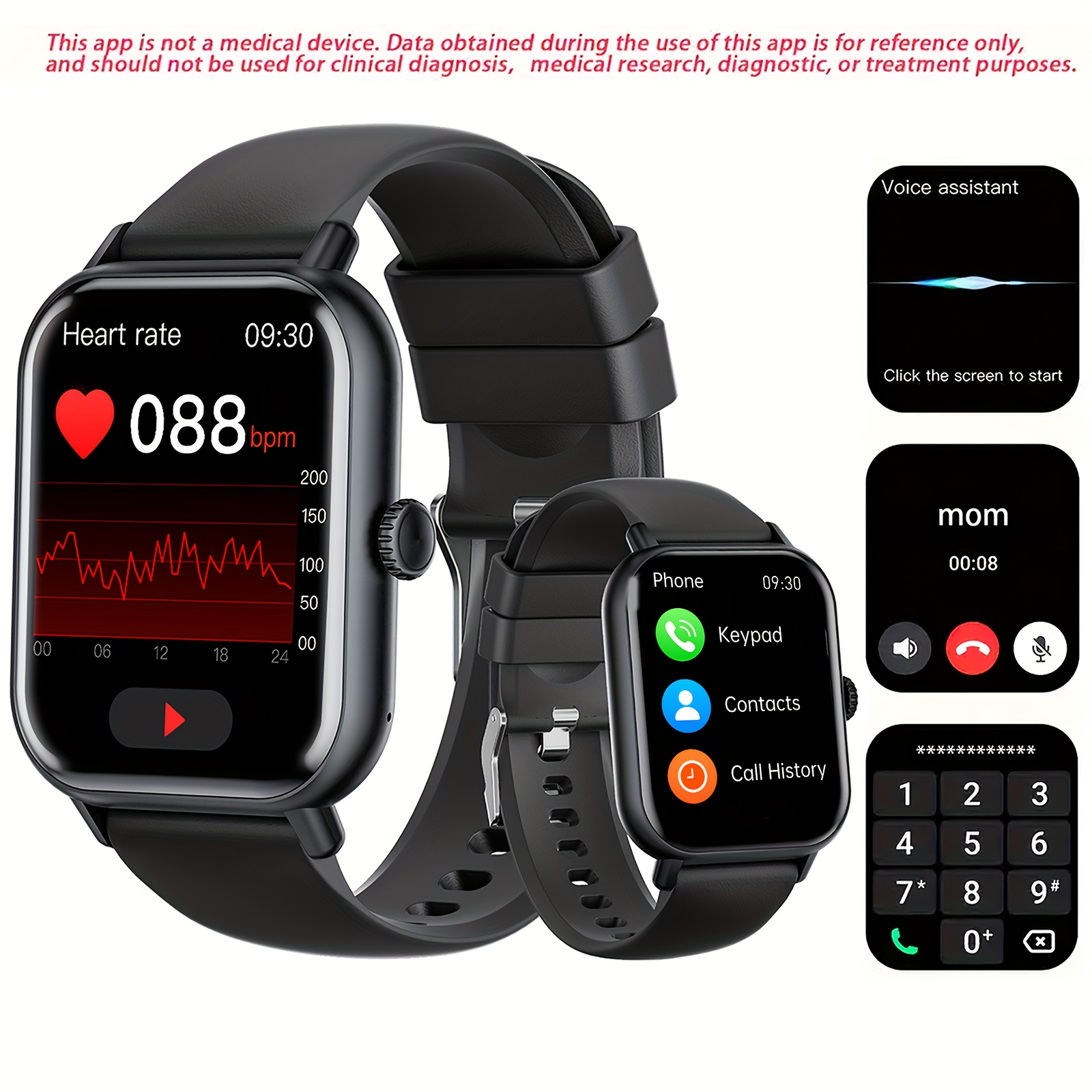 

Sports Smart Watch For Men: Answer/make Calls, Outdoor Sports Watch, Fitness , Pedometer & More - Compatible With Android Iphone