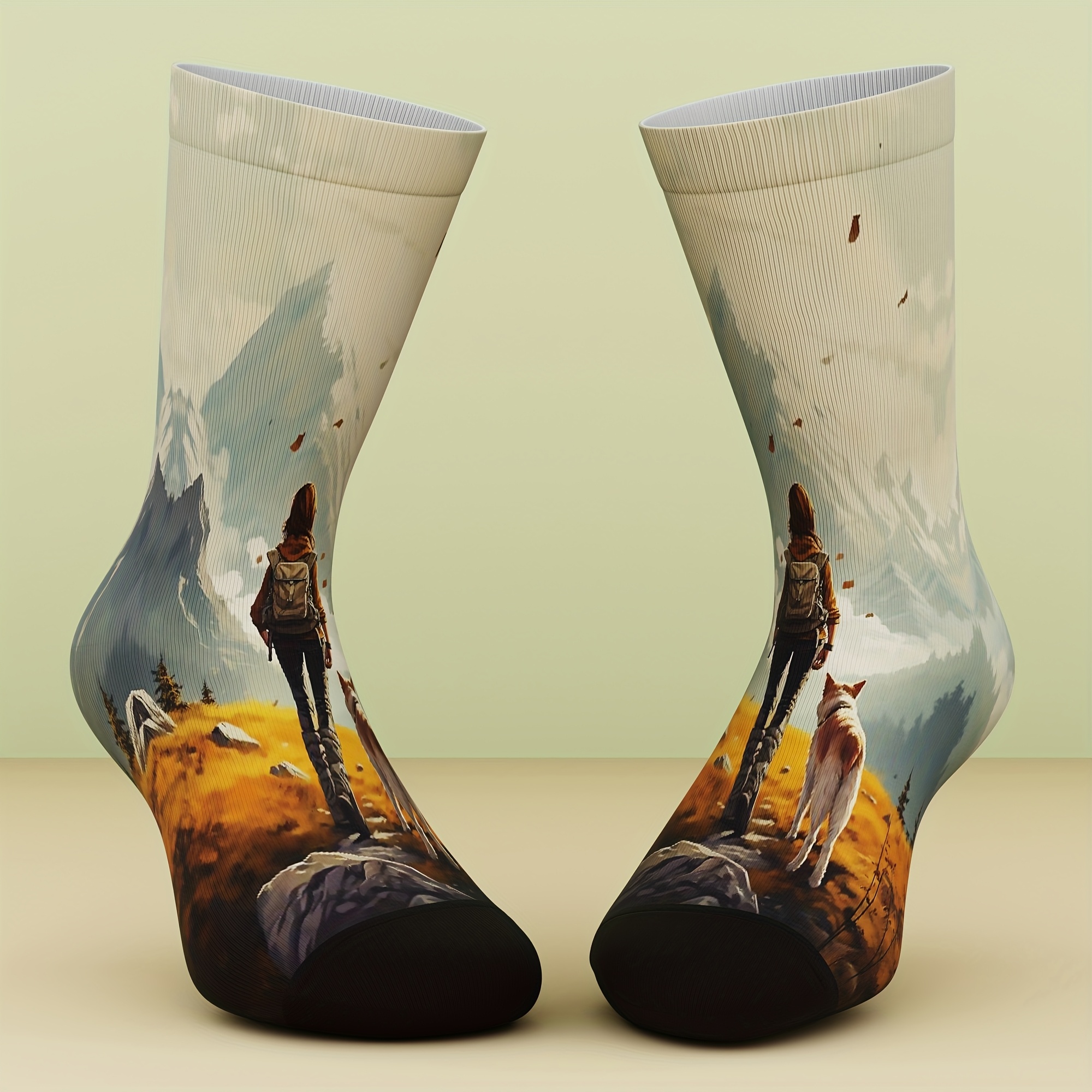 TEMU 1 di calzini unisex a tema escursionismo, divertenti e , e traspiranti, regalo calzini originali, sport , per , lavabili in lavatrice, 3D