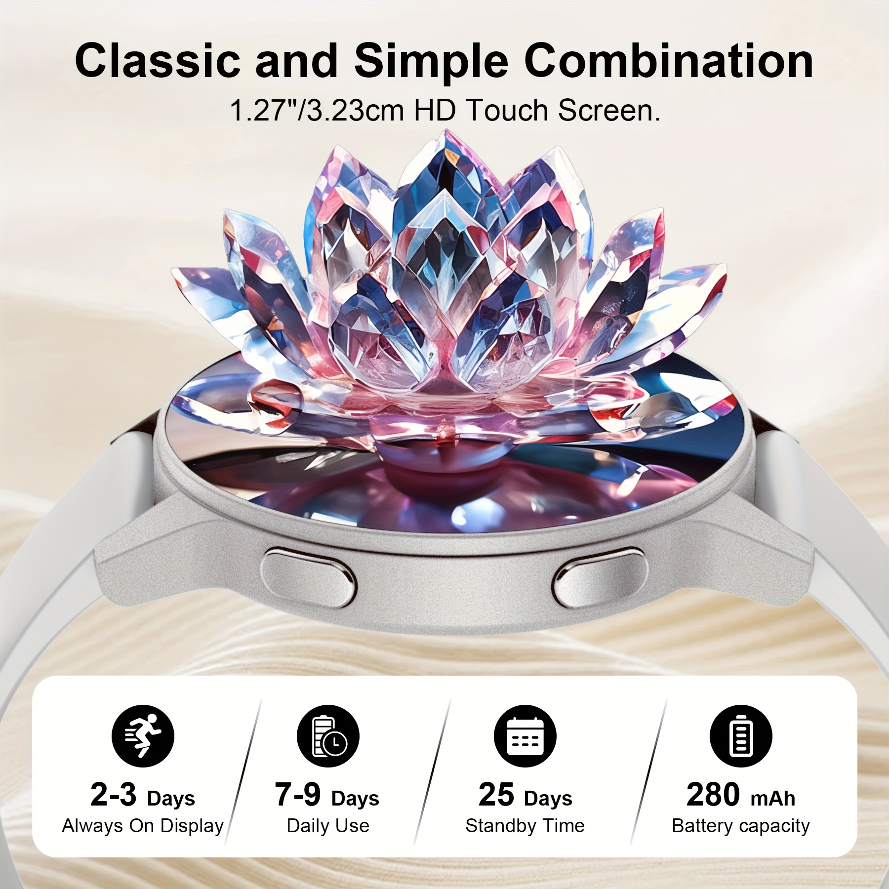 Smart Watch with HD Touchscreen and Voice Assistant