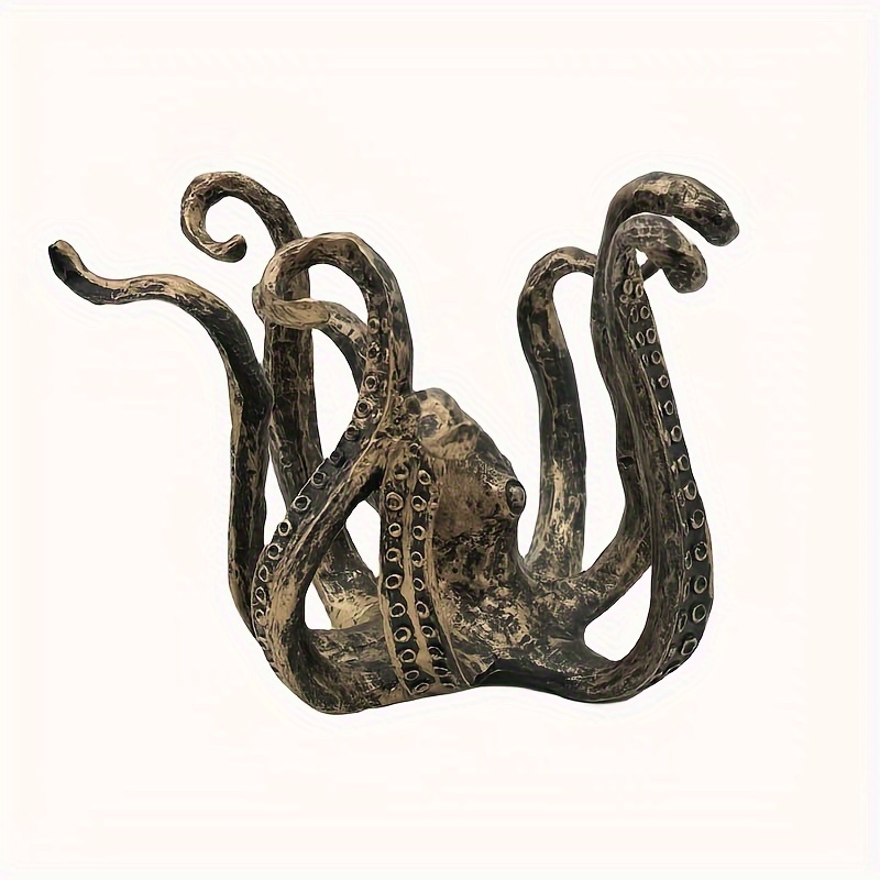 

1pc Resin Octopus Sculpture - Perfect For Home, Office & Holiday Decor Octopus Decor