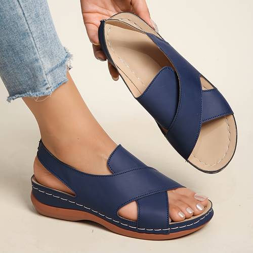 new summer womens wedge sandals stylish and versatile comfortable soft sole thick soled outdoor sandals easy with open toes in larger sizes women shoes