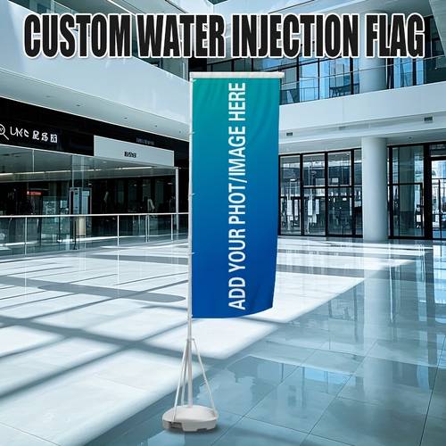 custom water injection flag durable polyester banner with metal grommets no pole needed business events birthdays and grand print event decoration durable polyester waterproof banner