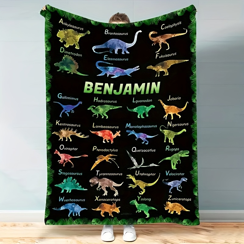 

[customization]1pc , Customizable Blanket, Christmas For Son Or , Sofa, Bed, , Camping, , , Sofa, - Printed Blanket And