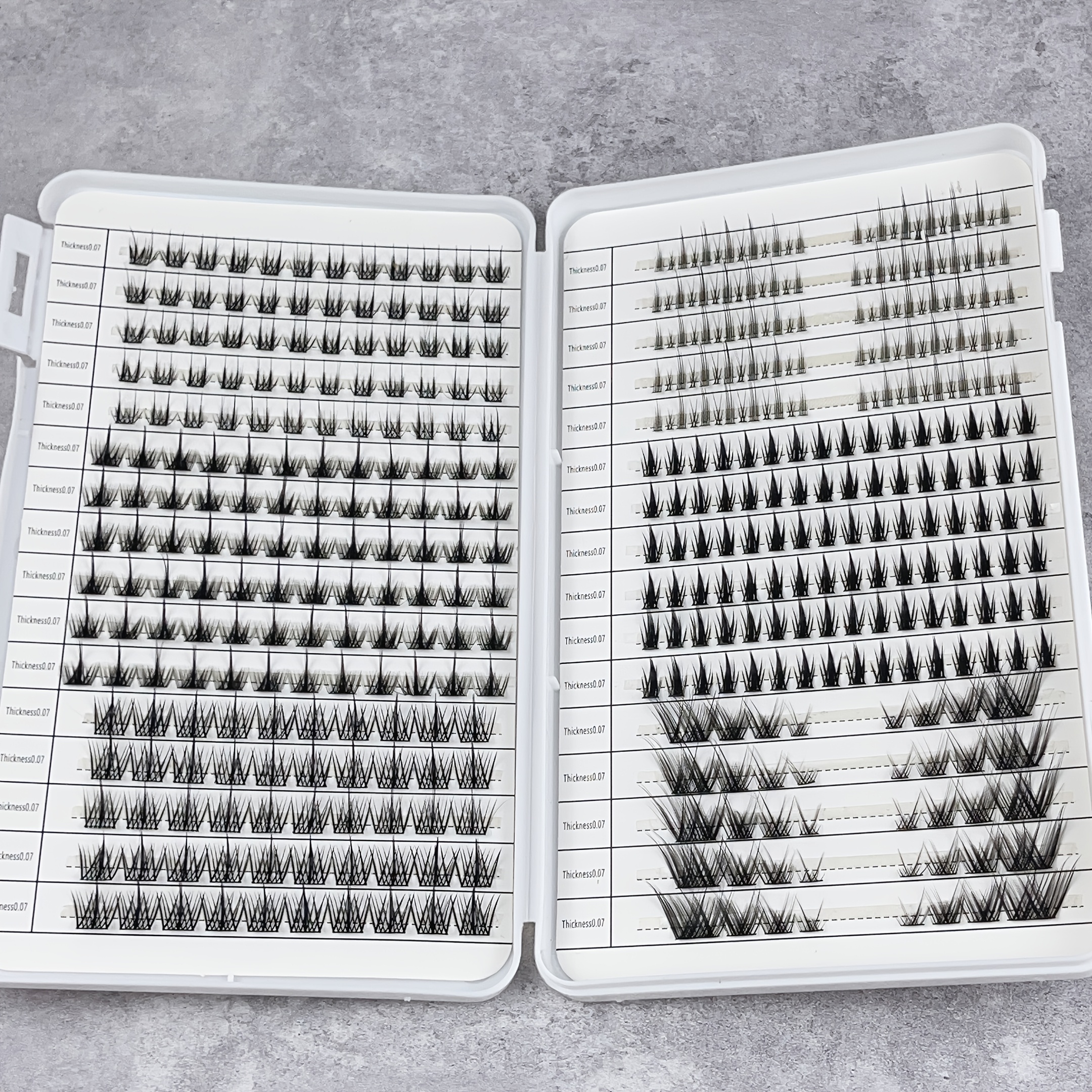 Large Capacity Doll Eye Handmade Cat Eye Mixed Style Diy Single Eyelash Set For Natural Makeup Enhancement