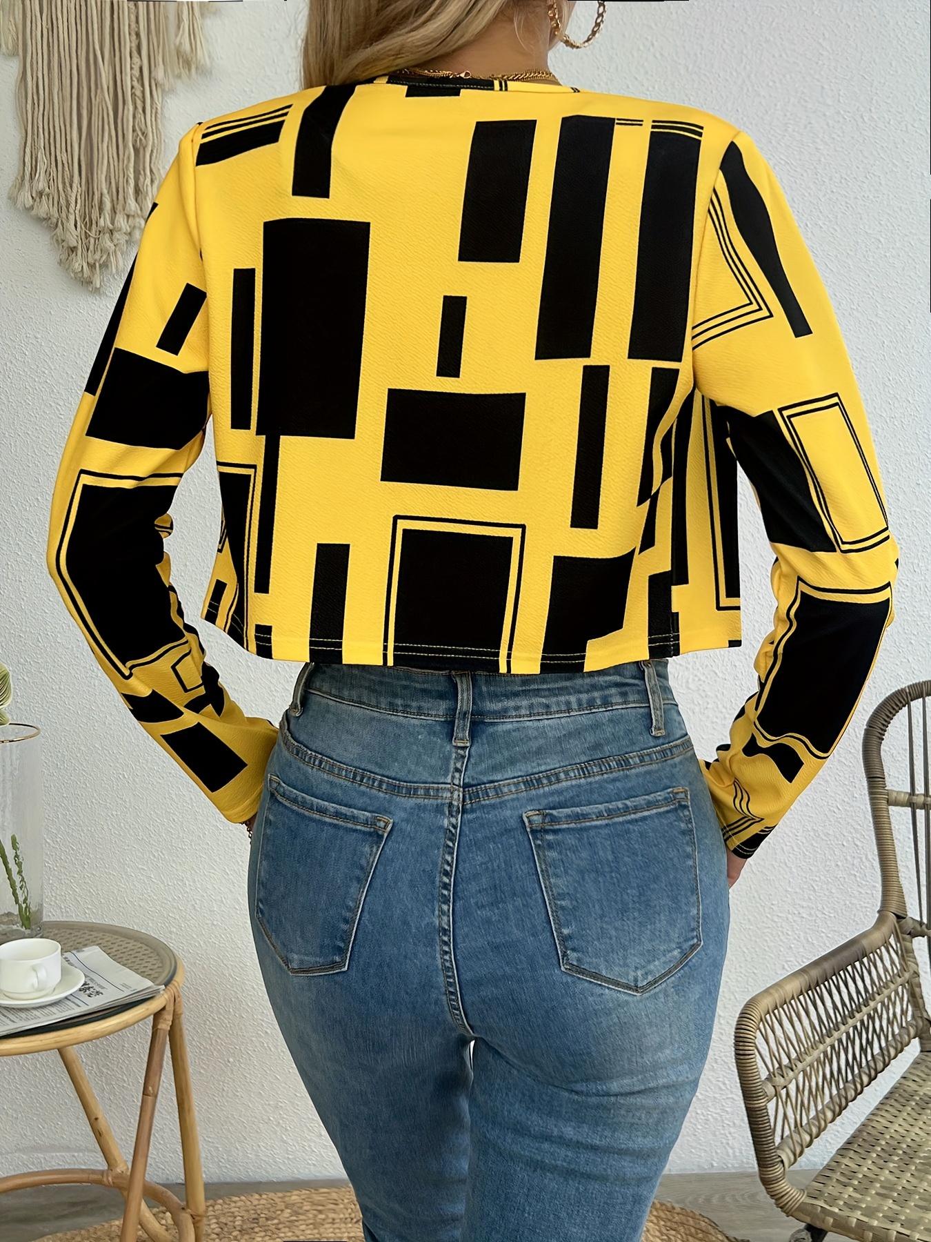 2025 Spring Women's Fashion Street Print Cardigan Short Suit Jacket