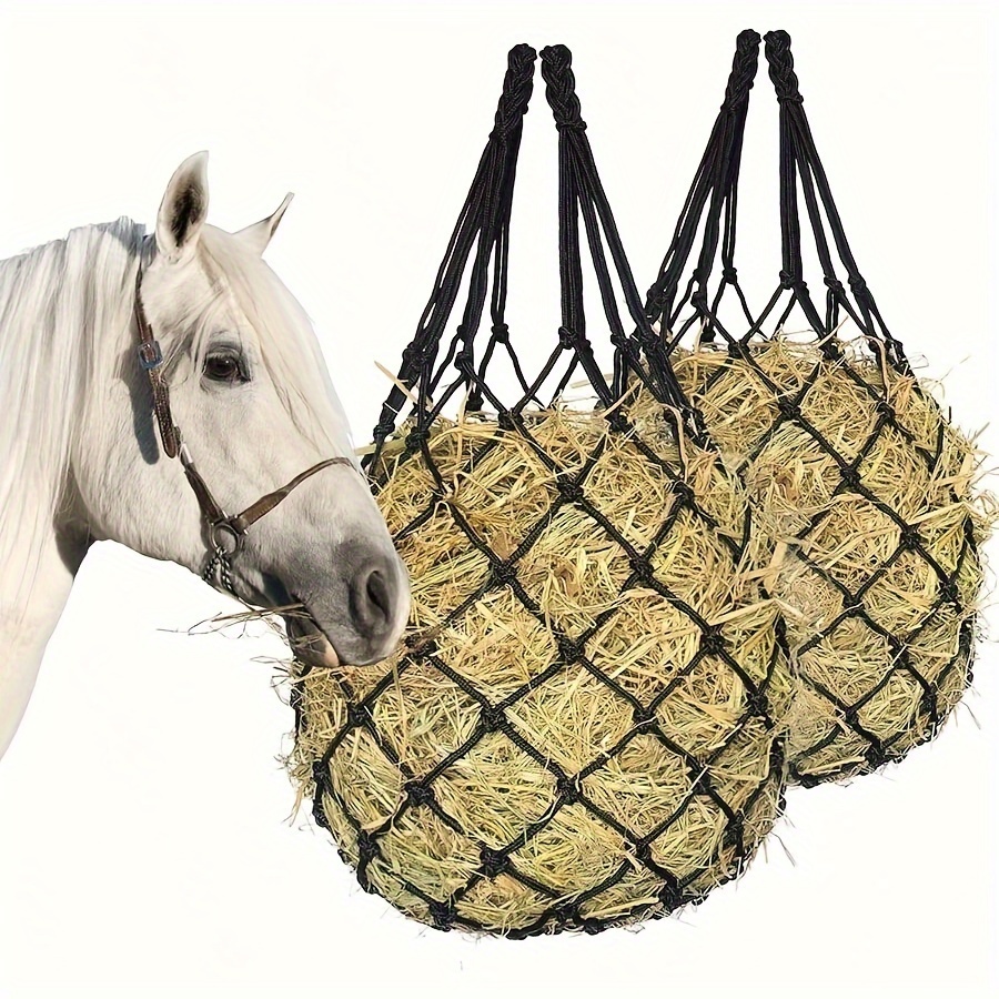 

1pc Hay Net For Horses, Goats, Hanging Hay Feeder Bag, Polyester (pet) Material, For , Paddock, Rest Toy, Pet Supplies