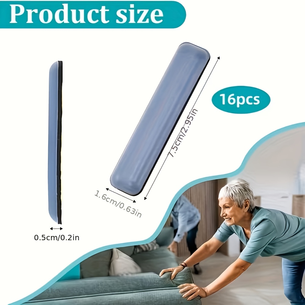 TEMU Rectangular 16x75mm Self-adhesive Furniture Sliding Foot Pads, Suitable For Carpets And Wood Floors, Self-adhesive Rectangular Floor Protectors,