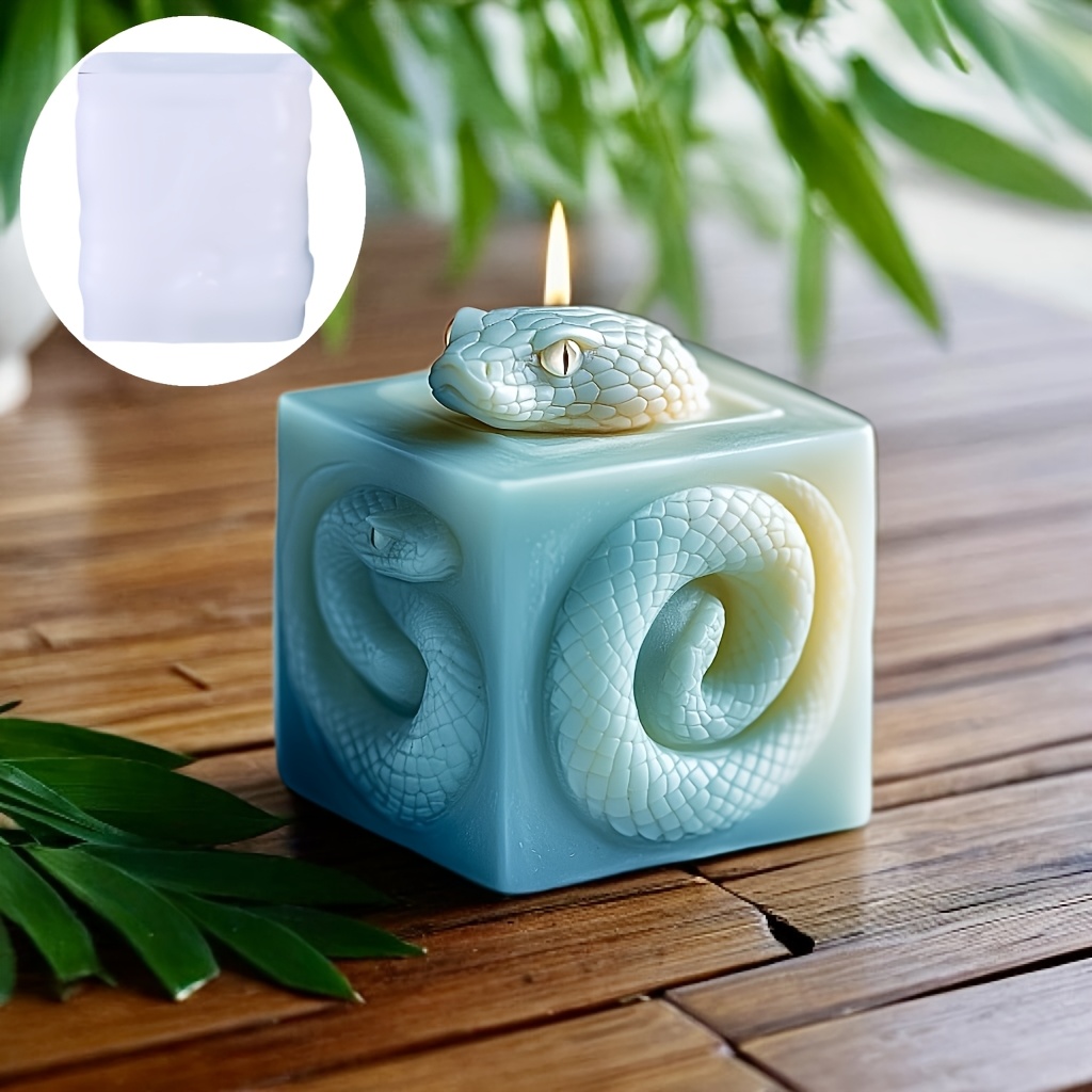 

Snake Candle Silicone Mold, Elegant Embossed Epoxy Resin Casting Molds, And Flexible Silicone Material, For Diy Crafts And Home Decor, Creative Snake Zodiac Theme With Plaster And Wax Resin Molding