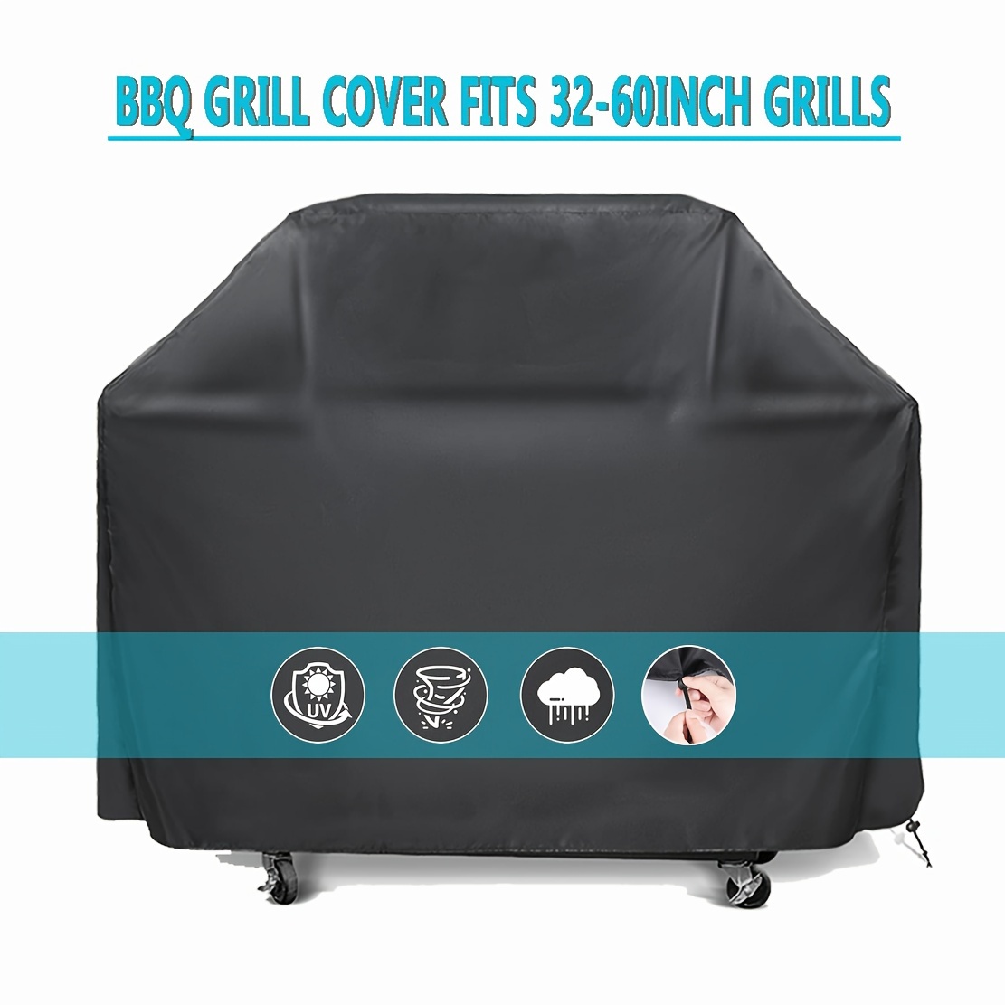 

Outdoor Bbq Grill Cover - Waterproof & Weather Resistant - Fits Most Grills 32-60" - 6 Sizes - Suitable For Nexgrill, , , - And More - Made Of Polyester Fabric - With Drawstring Closure