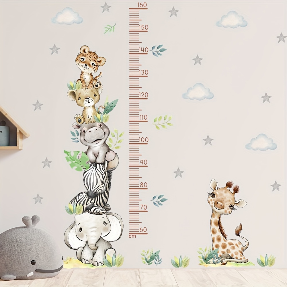 

Clouds, Stars, Animals Height Stickers, Self-adhesive And Removable, Creative Height Stickers For Kindergarten