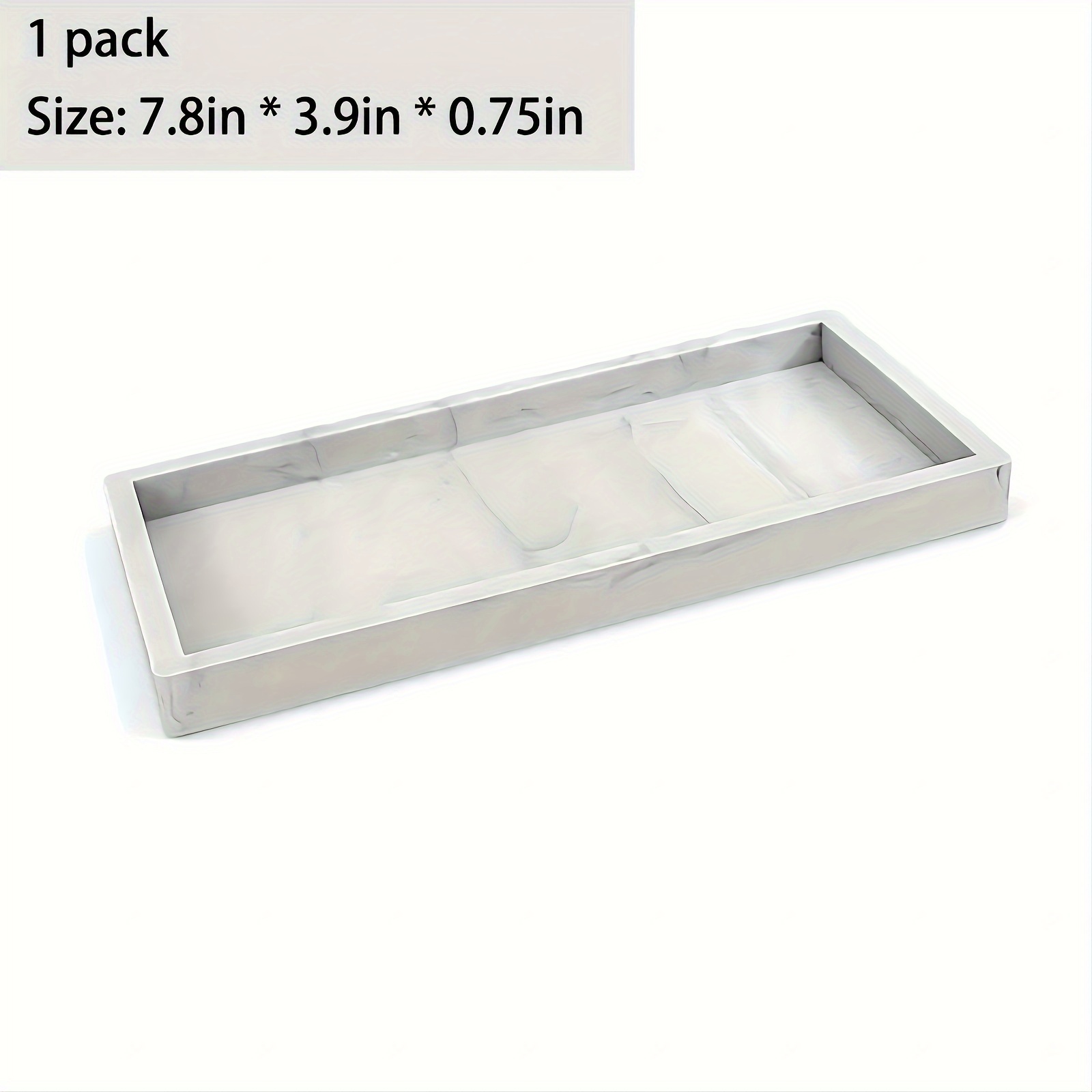 Image of Multi-functional & Elegant Silicone Vanity Tray: Bathroom Countertop Organizer For Toiletries, Perfume, And Jewelry Display