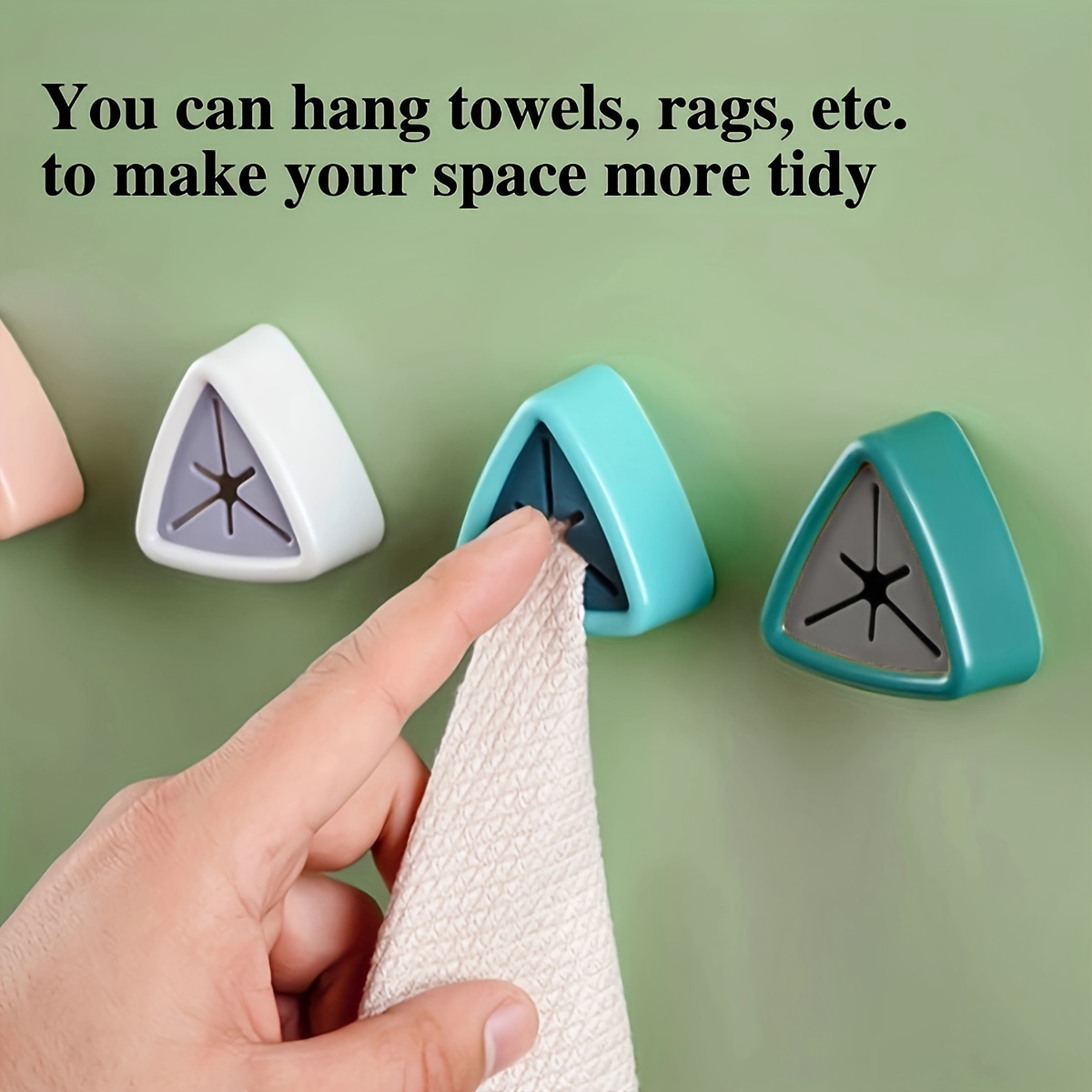 3PCS Non Punching Dishwashing Cloth Storage Clip Dishcloth Clip Kitchen  Household Gloves Hook Towel Rack Hole Clip Wall Hanging