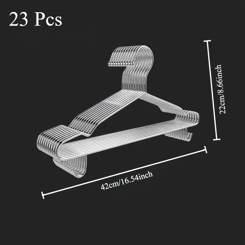 E-shop 23-teilige Metall-Kleiderbügel mit Haken, verstärkte Kleiderbügel für Jeans und Unterwäsche – ideal zum Trocknen zu Hause oder Balkon,