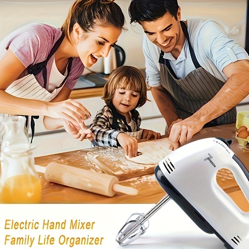 1   electric mixer   handheld whisk mixer electric egg beater kitchen appliance mixer handheld mixer electric food mixer for kitchen bowl auxiliary mixing details 8