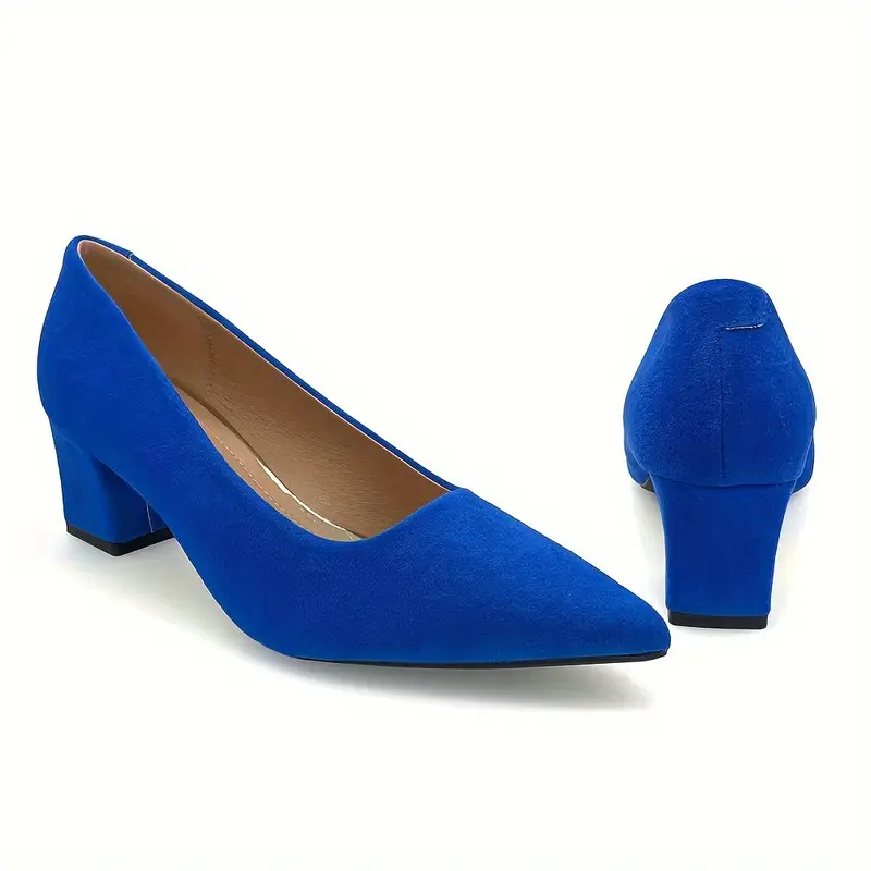womens pumps 2 inch pointed toe dress shoes royal blue block - Temu womens pumps 2 inch pointed toe dress shoes royal blue block - Temu