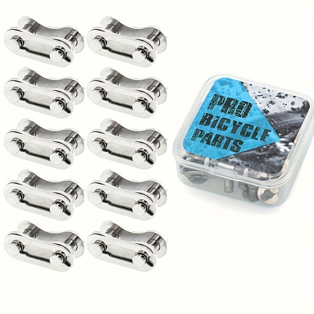 10pcs Mountain Bike Electroplated Chain Magic , 8/9/10/11/24/27/12 Chain Quick Release