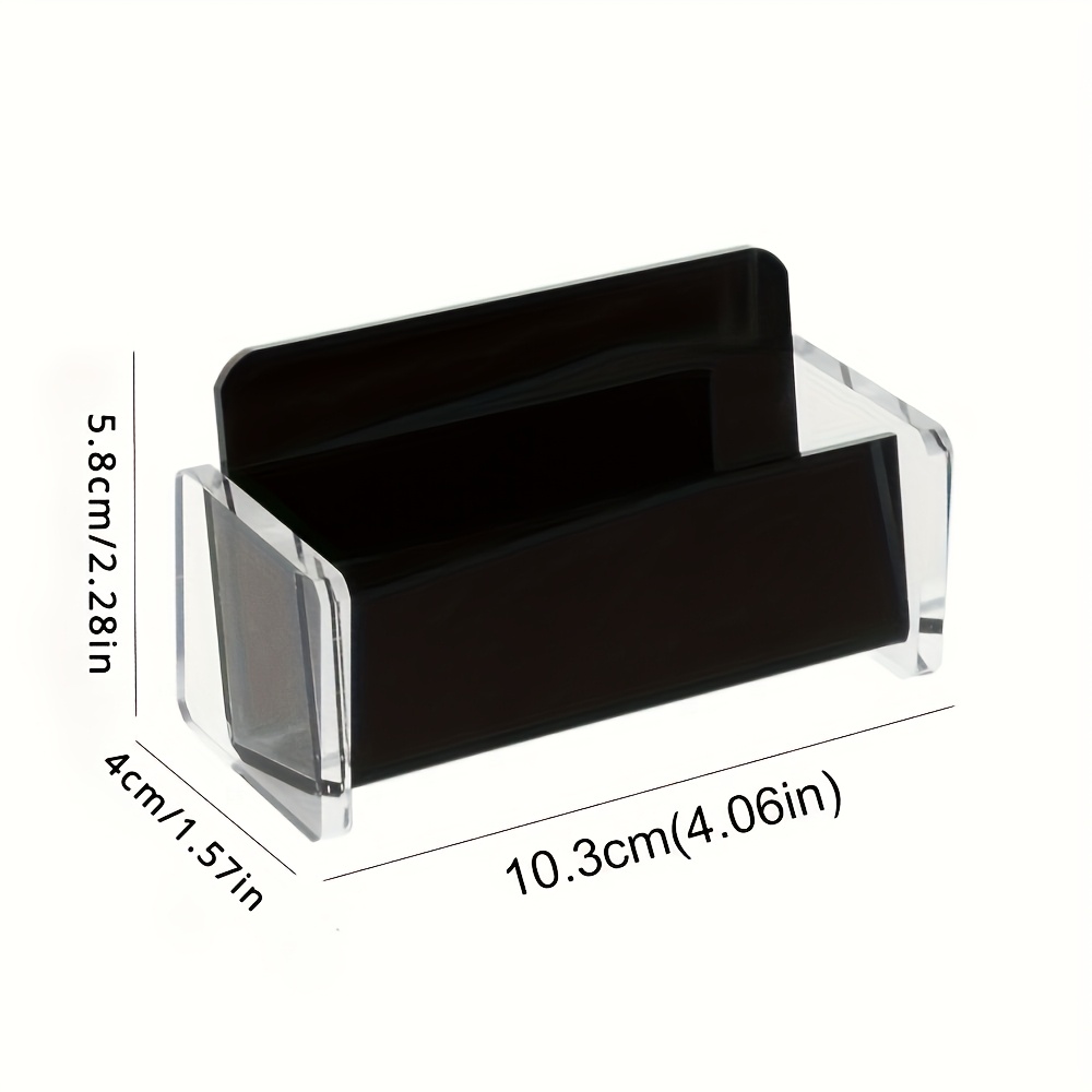 [Elegant Business Card Holder] 1pc Simple and Elegant Acrylic Desktop Business Card Holder | for Desk Storage, Suitable for Home, School, Office and Other Scenes