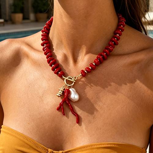 1pc womens fashion pendant necklace retro light luxury shaped pendant bead necklace suitable for womens daily leisure vacation wearing holiday gifts