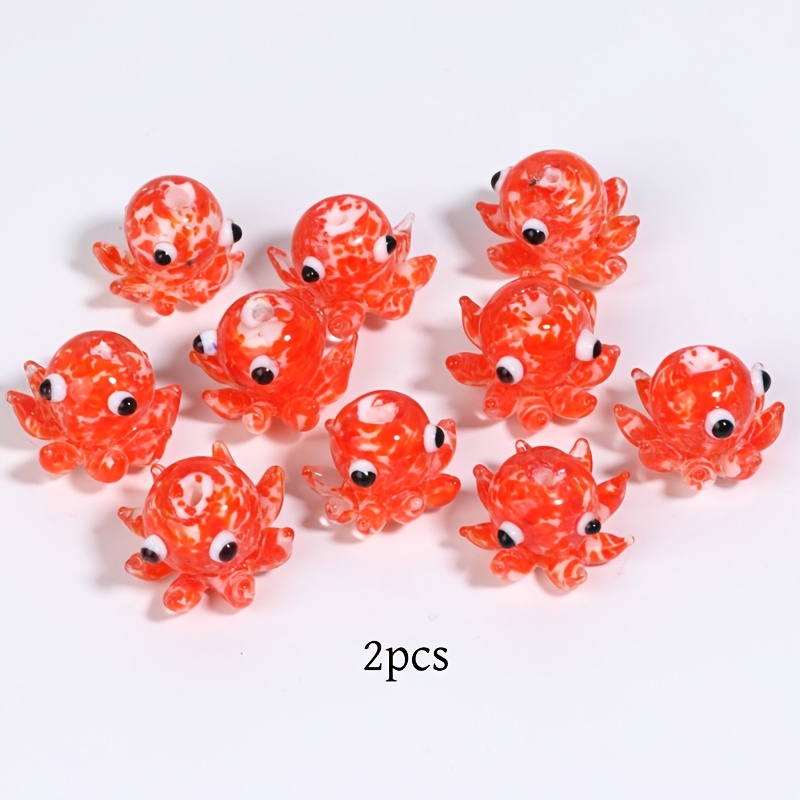 TEMU 2 Beads Measuring 15x19mm Made Of Glass, Perfect For Jewelry Making, Handmade Bracelets, Necklaces, And Decorative Additions