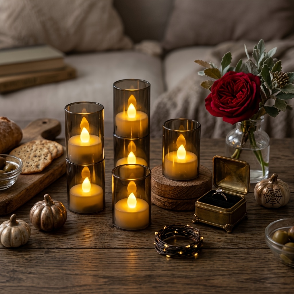 12-Pack Flameless LED Tea Light Candles with Remote Control