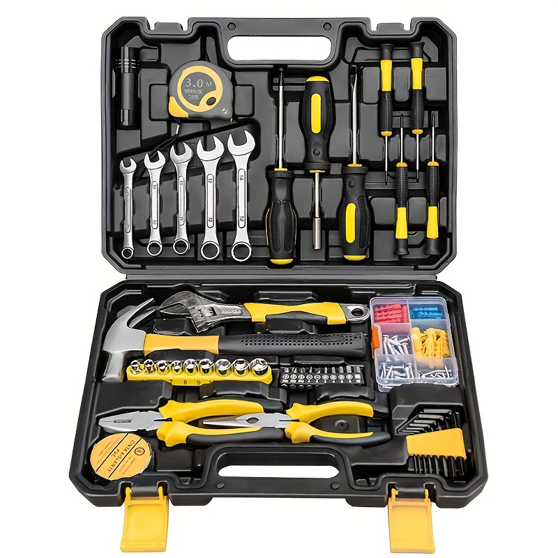 

88 pièces d'outils de réparation à , Kit d'outils à en au tournevis, , , pinces, à mesurer et de , boîte à outils compacte,