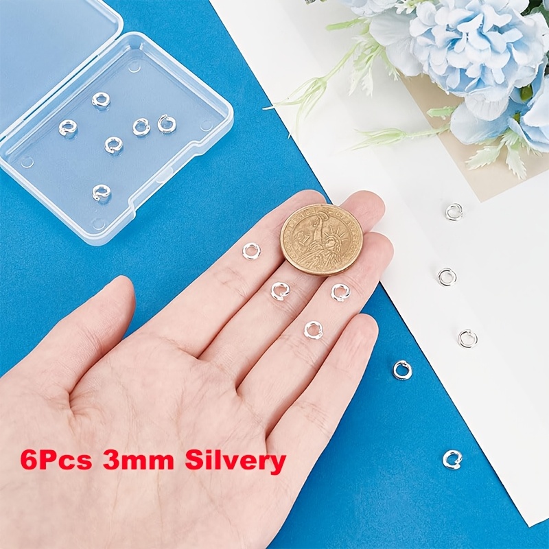 Image of 6pcs Jump Rings For Jewelry Making, Open Jump Rings For Keychains And Necklace, Jewelry Making Findings For Necklaces, Bracelets & , Golden & Silvery Options, Accessories