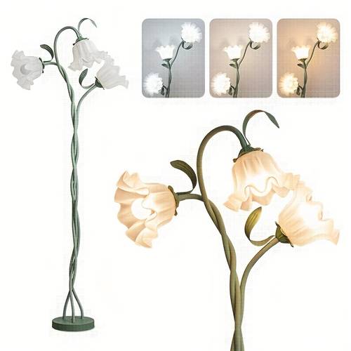 diy creative modeling decorative adjustable arm floral floor lamp day gift suitable for bedroom living room restaurant office b model house decorative floor lamps