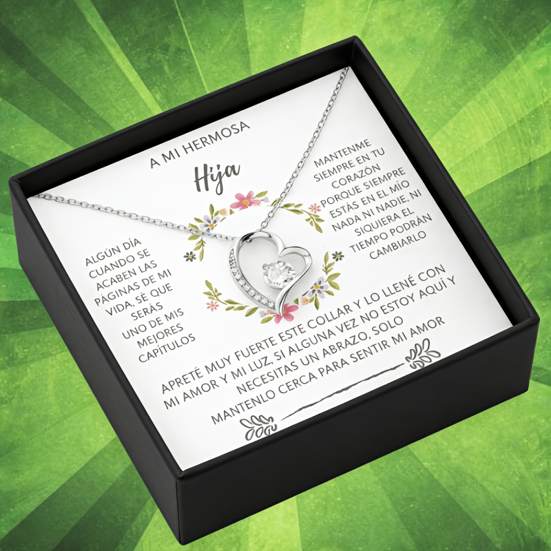 TEMU Un collar impresionante, elegante y para mi adorable hija: un de , para fortalecer el -hija, un regalo de Navidad, una sorpresa de