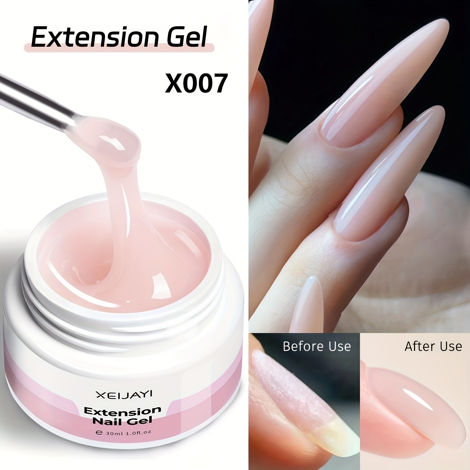 Image of Xeijayi 30ml 6-color Solid Builder Gel For Nails, Extension Hard For Nail Gel, Non-sticky Hand For Nail Sculpture Gel, Acrylic Extension For Nail Gel For Nail Art
