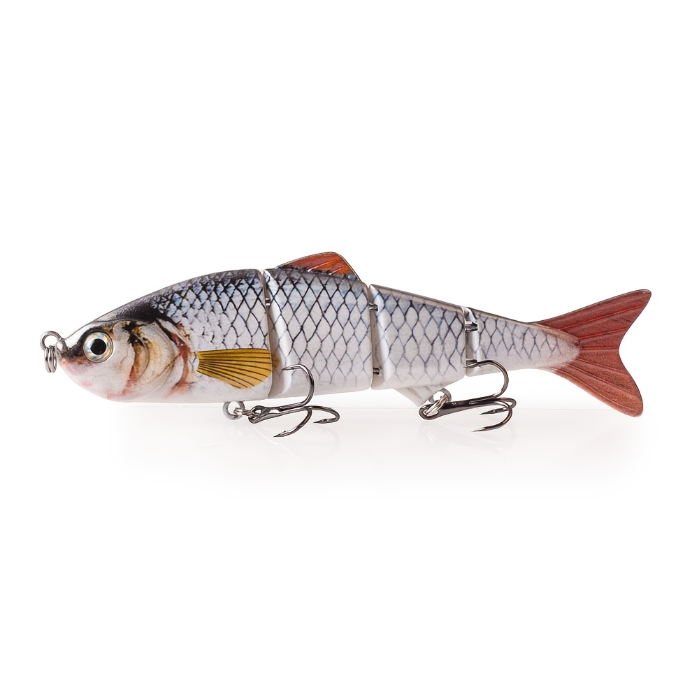 TEMU Leurre de pêche multi-articulé 12Cm/4.72In 17G/0.6Oz Swimbaits Crankbait, ensemble de leurres de pêche, 4 , appât artificiel dur, appât dur