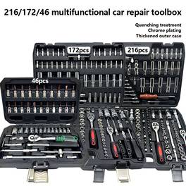 46 172 216 toolbox set purchasing product off road essentials chrome vanadium repair tool kit for off road motorcycles complete car repair accessories christmas gift auto repair home use black