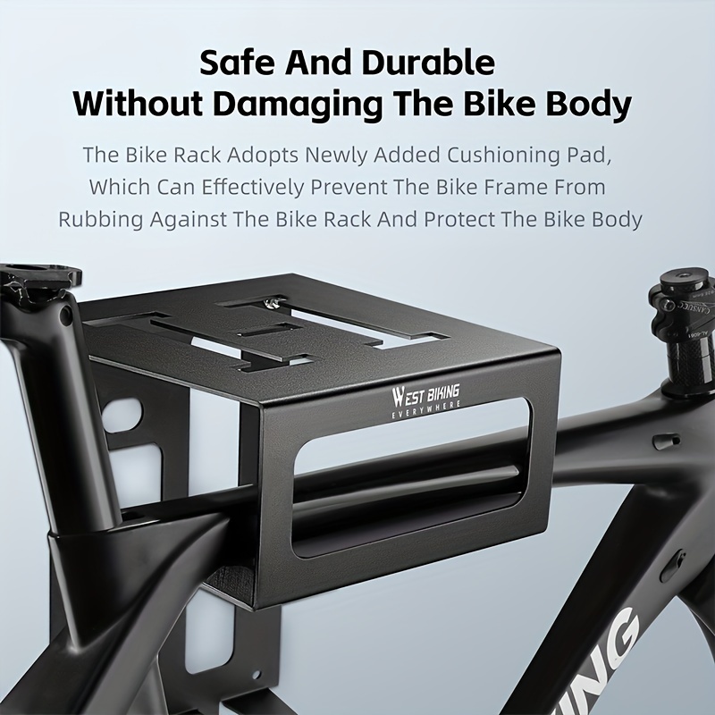 heavy duty stainless steel wall mount bike rack multifunctional mtb display storage hook for outdoor leisure bike rear rack bike rack rear carrier details 4