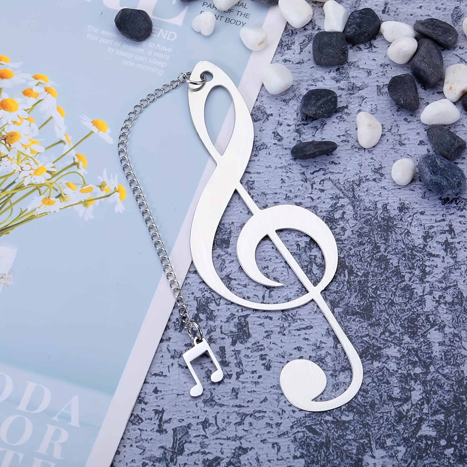 1 Elegant Stainless Steel Musical Note Bookmark Gift For Music Lovers, Book Lovers, Graduation, Valentine's Day, Christmas, Birthday, Anniversary Gift