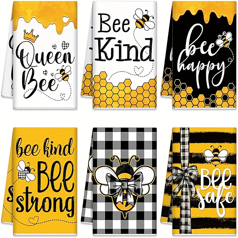 TEMU Set Of 6 Hardworking , Decorative Tea Towels Made From Microfiber, Ideal For Cooking And Cleaning, Machine Washable, A Great Option For