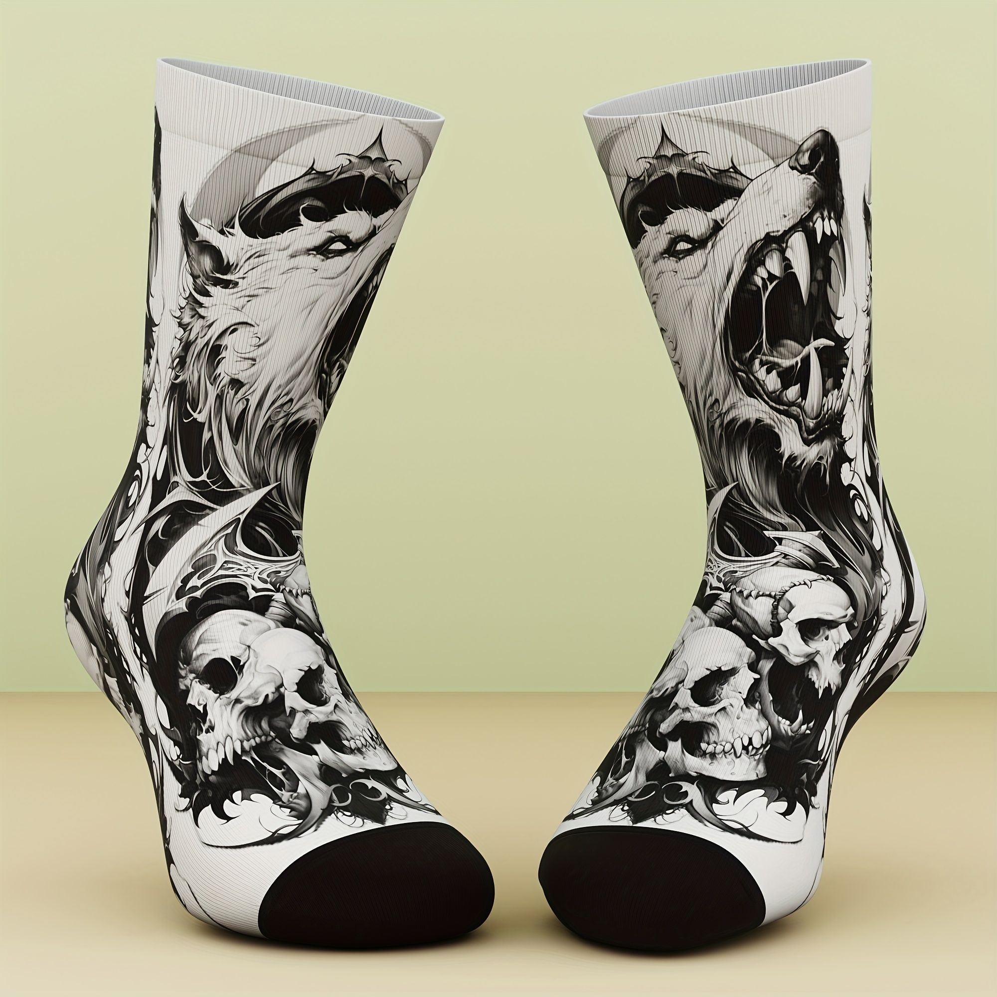 TEMU A Set Of Gender-neutral Socks With Imaginative Animal Designs, Stylish And Cozy, Perfect For Outdoor Activities, Showcasing 3d Digital Printing